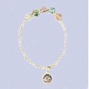 REF.9489 Pulsera rosas/vidrio