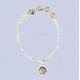 REF.9489 Pulsera rosas/vidrio