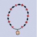 REF.9548E Pulsera ematite cruz esmalte