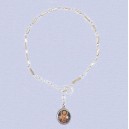 REF.9903 Pulsera plata ley tubo diamantado