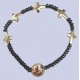 REF.9469 Pulsera ematite 5 cruces