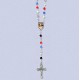 REF.8228 Rosario vidrio rombo