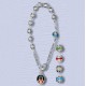 REF.9532 Pulsera filigrana banda color