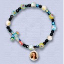 REF.9528 Pulsera elástica de murano y cristal