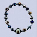 REF.9414 Pulsera elast.cristal multicolor