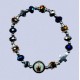 REF.9414 Pulsera elast.cristal multicolor