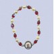 REF.9513 Pulsera elástica cristal y perla