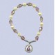 REF.9513 Pulsera elástica cristal y perla