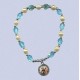 REF.9513 Pulsera elástica cristal y perla