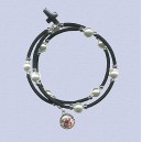 REF.9456 Pulsera brazalete caucho y perla