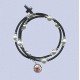 REF.9456 Pulsera brazalete caucho y perla