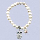 REF.9454BU Pulsera elástica perlas buho