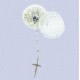 REF.8137 Rosario plateado con estuche redondo