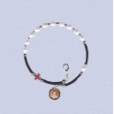 REF.9464 Pulsera caucho/perla