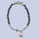 REF.9471 Pulsera ematite strass perla