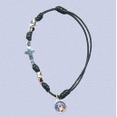 REF.9427 Pulsera cordón corazones/cruz